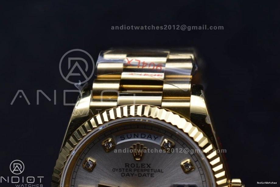 Weight) DayDate 702 QF 36 904L (Gain Square Steel with YG Edition President on vr3255 Silver V5 Bracelet Dial Comfortable Best Diamond 0215